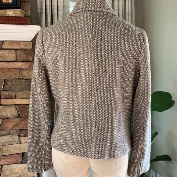 TALBOTS size 10 wool grey blazer - Picture 6 of 9